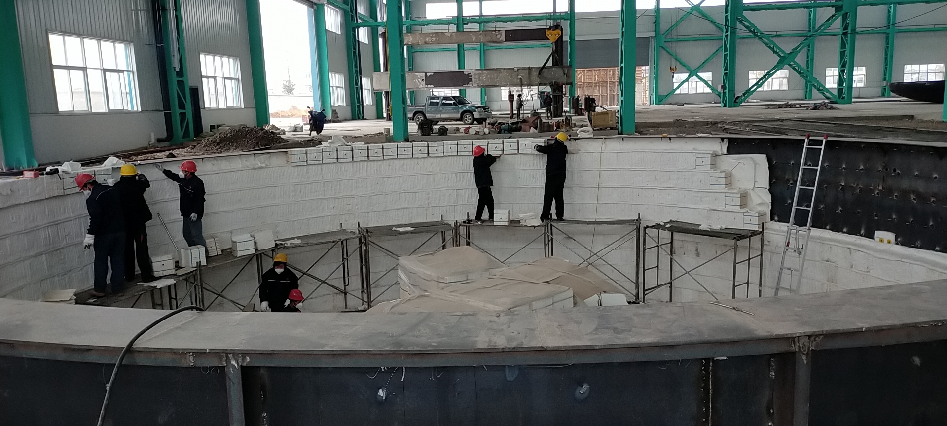 原來大型井式爐是這樣施工的！