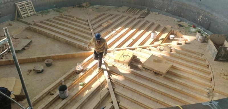 大型井式爐施工現(xiàn)場